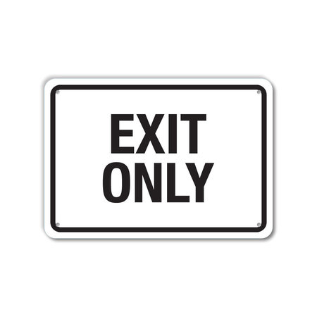 LYLE COVID Decal, Exit Only, 10x7 Reflective, LCUV-0039-RD_10x7 LCUV-0039-RD_10x7